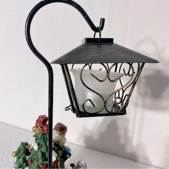 Vintage Christmas Candle Lamp Scene Santa Sleigh Toys  Kids Festive Decor - Picture 6 of 16